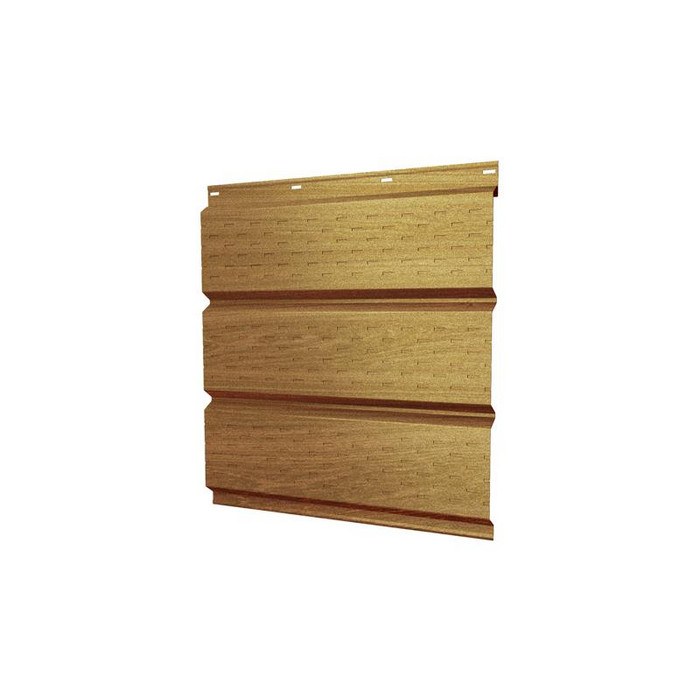 Софит металлический полная перфорация 0,45 Print Elite с пленкой Honey Wood