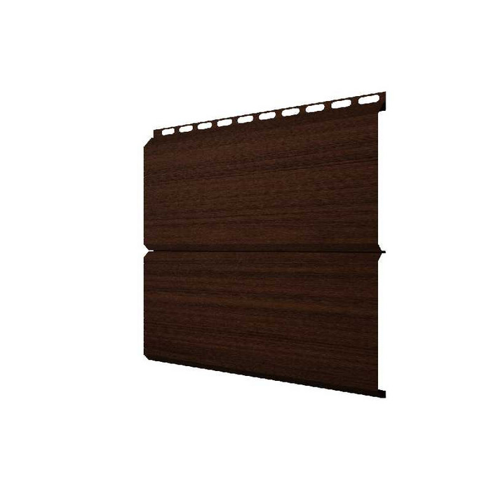 Металлический сайдинг Grand Line ЭкоБрус 0.45 мм Gofr Print Elite Choco Wood