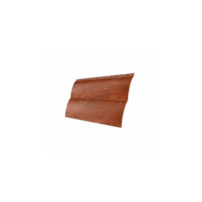 Металлический сайдинг Grand Line Блок-хаус 0.45 мм Print Elite Cherry Wood