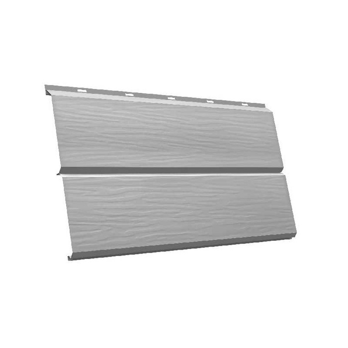Металлический сайдинг Grand Line ЭкоБрус 0.45 мм 3D Drap RAL 7004 сигнальный серый