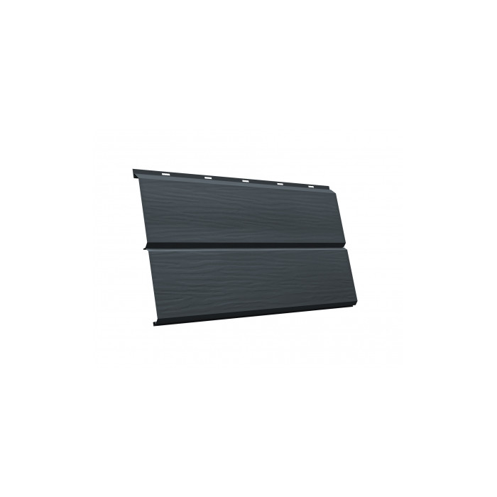 Металлический сайдинг Grand Line ЭкоБрус 0.45 мм 3D Drap ST RAL 7016 антрацитово-серый