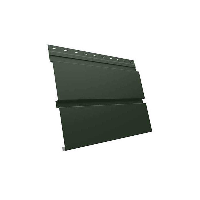 Металлический сайдинг Grand Line Квадро брус 0.5 мм Velur с пленкой RAL 6020 хромовый зеленый