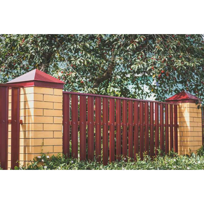 Металлический штакетник М-образный А Grand Line 0,45 Drap RAL9005 Черный