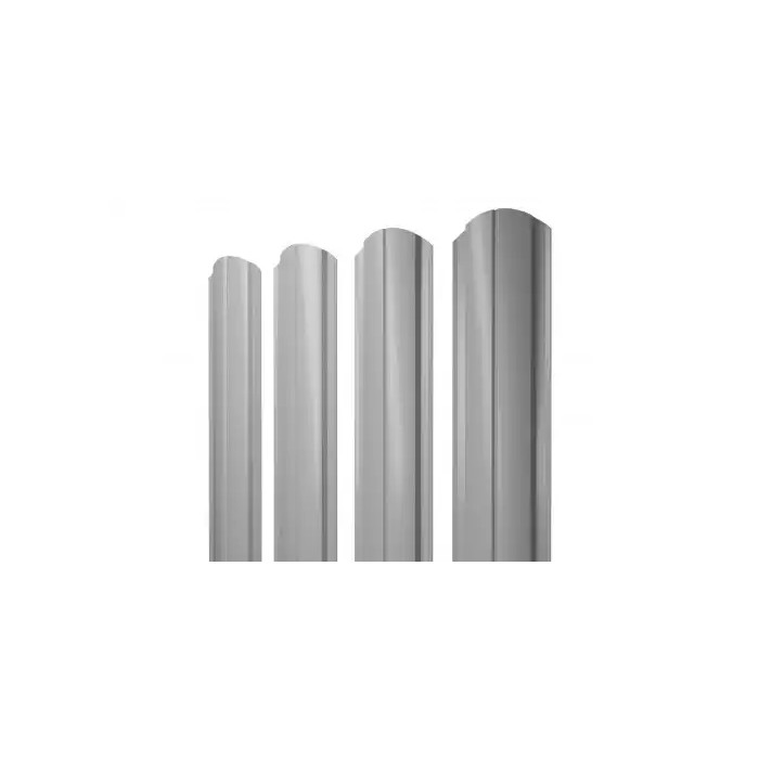 Штакетник Прямоугольный фигурный 0,5 Satin RAL7004 Сигнальный Серый